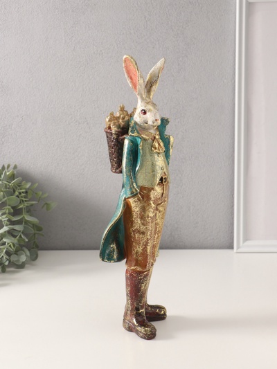 Фигурка полистоун «Мистер кролик», 10×9.5×37 см