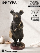 Фигурка полистоун «Мышонок-почтальон с сумкой через плечо», 10.5×12.5×27.5 см - Фото 1