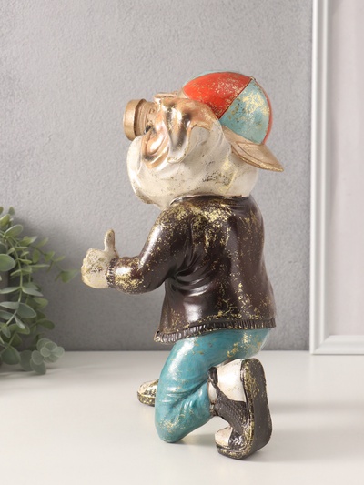 Фигурка полистоун «Бульдог с фотоаппаратом», 17.5×16×29 см