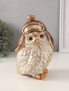 Фигурка полистоун «Сова в шапке-ушанке», 10.5×12×18 см - Фото 1