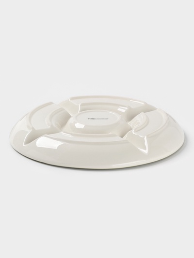 Менажница Доляна «Зайка», 5 ячеек, d=25.5 см, доломит, белая