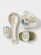 Сахарница с ложкой Доляна «Цветы», доломит, 10×9 см, 300 мл, белая - Фото 6