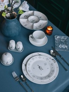 Тарелка десертная Доляна «Гуси», фарфор, d=20.3 см, белая - фото 809474210