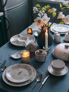 Тарелка десертная Доляна «Гуси», фарфор, d=20.3 см, белая - фото 809474211