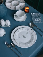 Тарелка обеденная Доляна «Гуси», d=25.5 см, фарфор, белая - фото 121349683