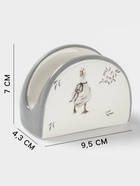 Салфетница Доляна «Гуси», доломит, 9.5×4.3×7 см, белая - Фото 2