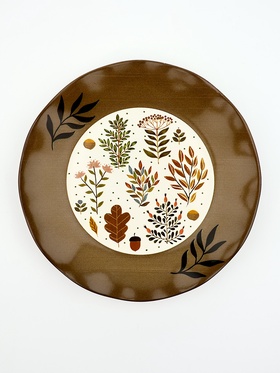 Тарелка керамическая плоская «Флора», 21.5 см, Dolce Ceramo