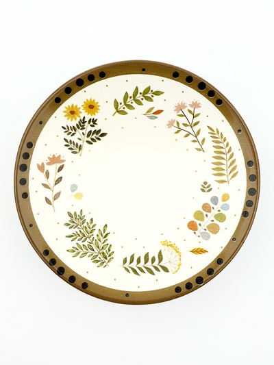 Тарелка керамическая глубокая «Флора», 20×5.5 см, Dolce Ceramo