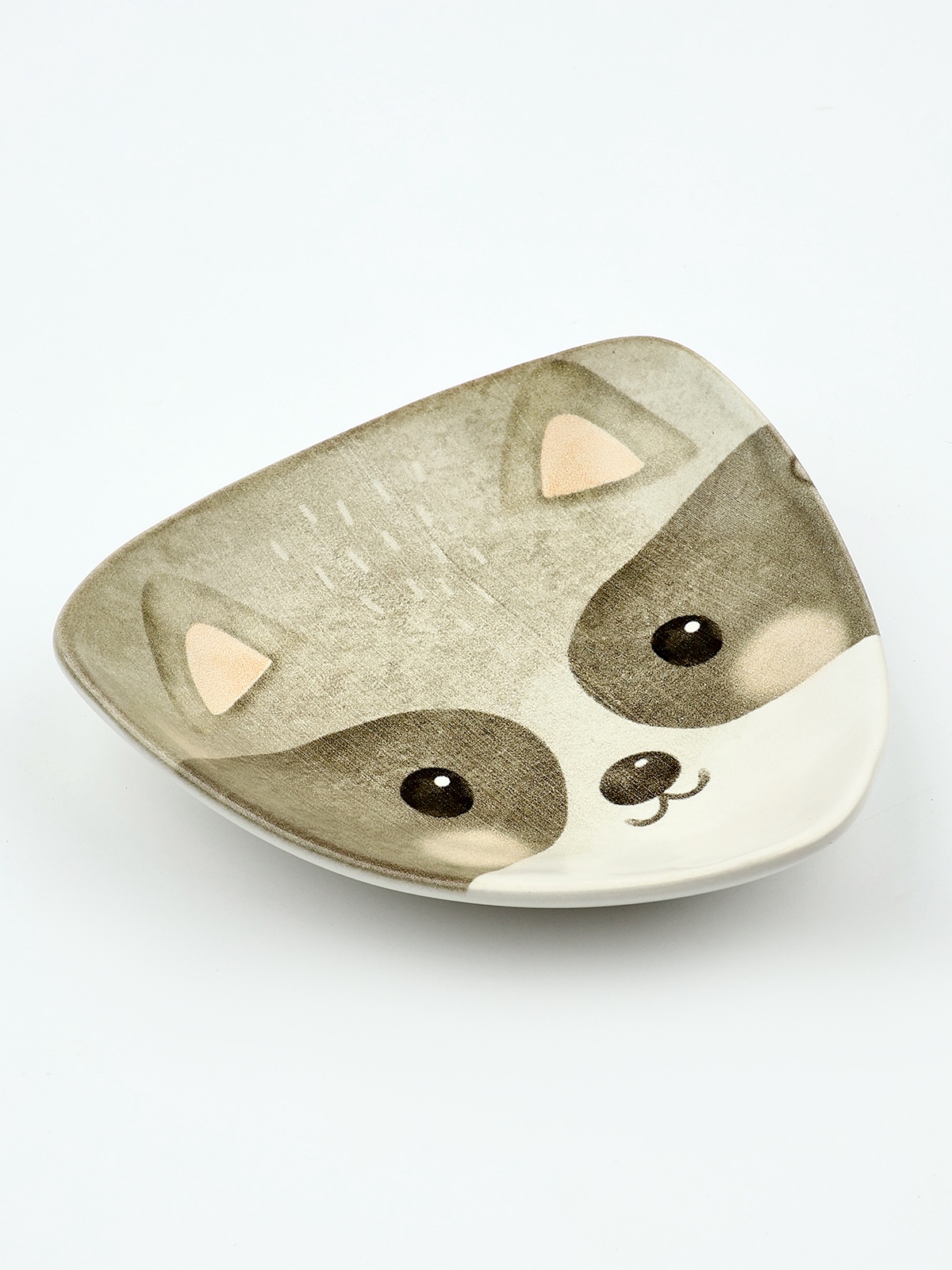 Тарелка керамическая плоская Dolce Ceramo. «Енотик», 13,5 х 13,5 см