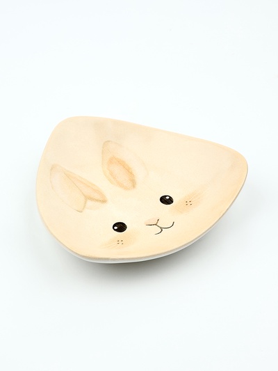 Тарелка керамическая плоская «Зайчик», 13.5×13.5 см, Dolce Ceramo