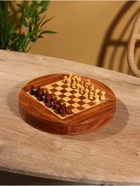 УЦЕНКА Шахматы магнитные, 25.5×25.5×4 см, дерево шишам - Фото 2