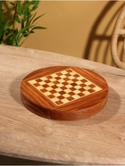 УЦЕНКА Шахматы магнитные, 25.5×25.5×4 см, дерево шишам - Фото 4