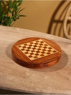 УЦЕНКА Шахматы магнитные, 25.5×25.5×4 см, дерево шишам - Фото 5