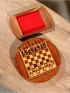 УЦЕНКА Шахматы магнитные, 25.5×25.5×4 см, дерево шишам - Фото 6