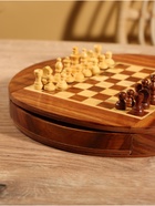 УЦЕНКА Шахматы магнитные, 25.5×25.5×4 см, дерево шишам - Фото 8