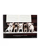 Тетрадь для нот Calligrata «Щенки на фортепиано» А5, 16 листов, горизонтальная - Фото 1