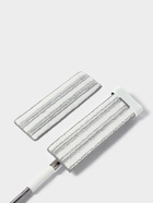 Швабра с отжимом, противоударная, со сгоном, стальная ручка, 2 профессиональные насадки, 36×11×130 см - Фото 2