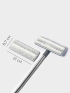 Швабра для стен и окон, со сгоном, стальная ручка, 2 насадки из микрофибры, 20×8×85 см - Фото 3