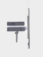 Окномойка с насадкой из микрофибры 2 шт., фиксатор, стальная телескопическая ручка, 26×6×77.5 (123) см - Фото 12