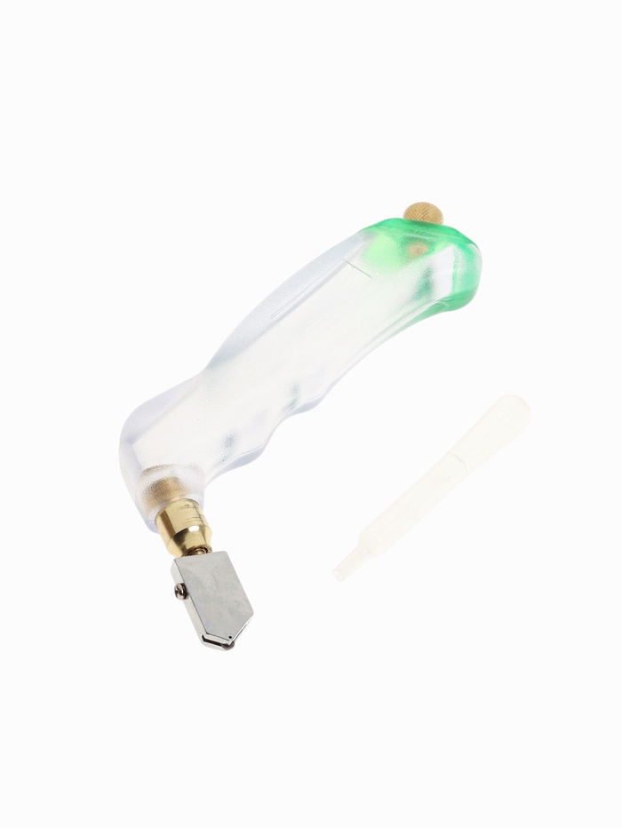 Стеклорез ТУНДРА, масляный, пластиковая прозрачная рукоятка - Фото 1