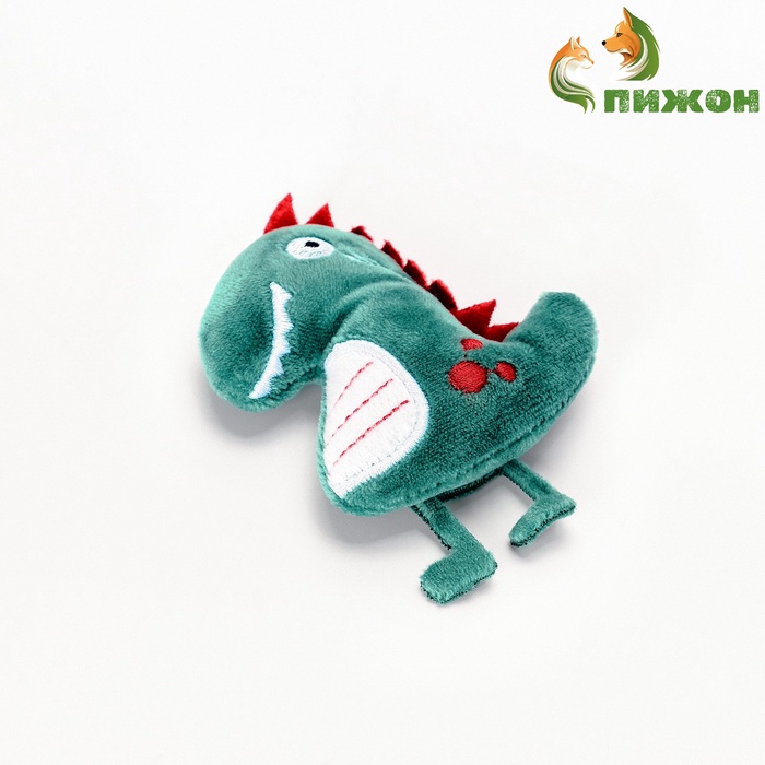 Игрушка для кошек «Дракон», с кошачьей мятой, 10 см, зелёная - Фото 1