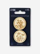 Игольница «Цветы» TEIRA, с магнитом, круглая, d=3 см, набор 2 шт., деревянная - Фото 6