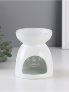 Аромалампа для эфирных масел «Голова Будды», керамика, белый, 8×8×9.3 см - Фото 2