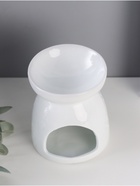 Аромалампа для эфирных масел «Голова Будды», керамика, белый, 8×8×9.3 см - Фото 3