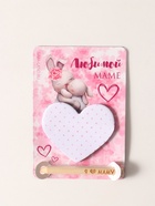 Магнит на холодильник с блоком для записей и карандашом «Я люблю маму», 9×13 см - Фото 1