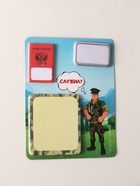 Магнит на холодильник с блоком для записей и стикерами «Служил?», 10×12 см - Фото 2