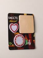 Магнит на холодильник с блоком для записей и стикерами «Вместе тепло!», 10×12 см - Фото 2