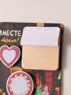 Магнит на холодильник с блоком для записей и стикерами «Вместе тепло!», 10×12 см - Фото 3