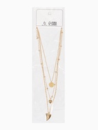 Кулон «Цепь» два сердца и круг, цвет золото 10789437