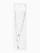 Кулон «Цепь» два сердца и круг, цвет серебро - фото 68160438