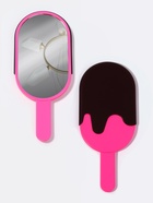 Зеркало с ручкой «Мороженое», 7.8×18 см, (6.7×12 см), розовое - Фото 2