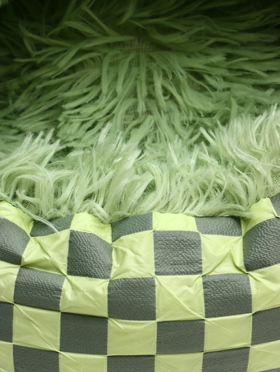 Лежанка для животных "Кокон", 40*40 см, зелёная