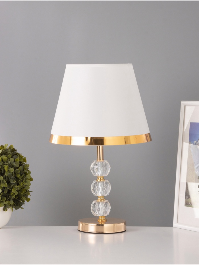 Настольная лампа Анрия E27 40 Вт белый 25×25×42 см