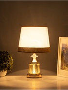 Лампа настольная с подсветкой "Кристал" 1х40Вт Е27 золото 26х26х45 см RISALUX 10865814