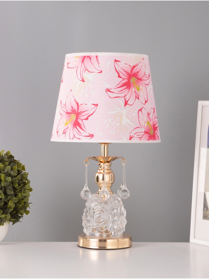 Лампа настольная 16139/1 E27 40 Вт+LED подсветка золото 24×24×42 см RISALUX