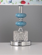 Лампа настольная с подсветкой «Топаз» 1×60 Вт E27 синий 24×24×41 см RISALUX - фото 4739144