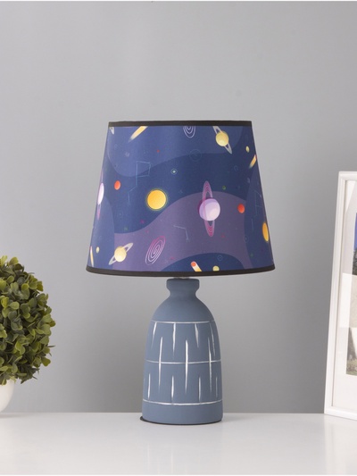 Настольная лампа «Меркури» Е14 40 Вт синий 24×24×40 см RISALUX