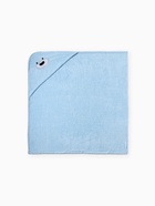 Махровое полотенце с уголком «Крошка Я. Мишка», 75×75 см, хлопок 100%, голубое - Фото 1