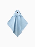 Махровое полотенце с уголком «Крошка Я. Мишка», 75×75 см, хлопок 100%, голубое - Фото 6