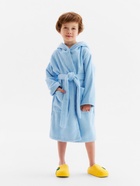 Халат махровый детский Этель «Акула», размер 30 (98-104 см), голубой - Фото 2
