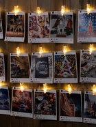 УЦЕНКА Гирлянда «Нить» 2 м, роса, с насадками «Прищепки», IP20, серебристая нить, 20 LED, свечение тёплое белое, ААх2 - Фото 5