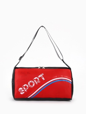 УЦЕНКА Сумка спорт Sport, 37*18*20, отд на молнии, бок/сетка, рег ремень, черный/красный 10861724