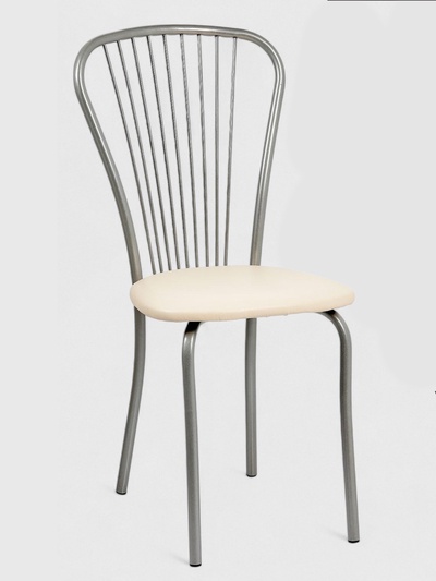 УЦЕНКА Стул "Лайт-1", Серебристый металлик/Молочный