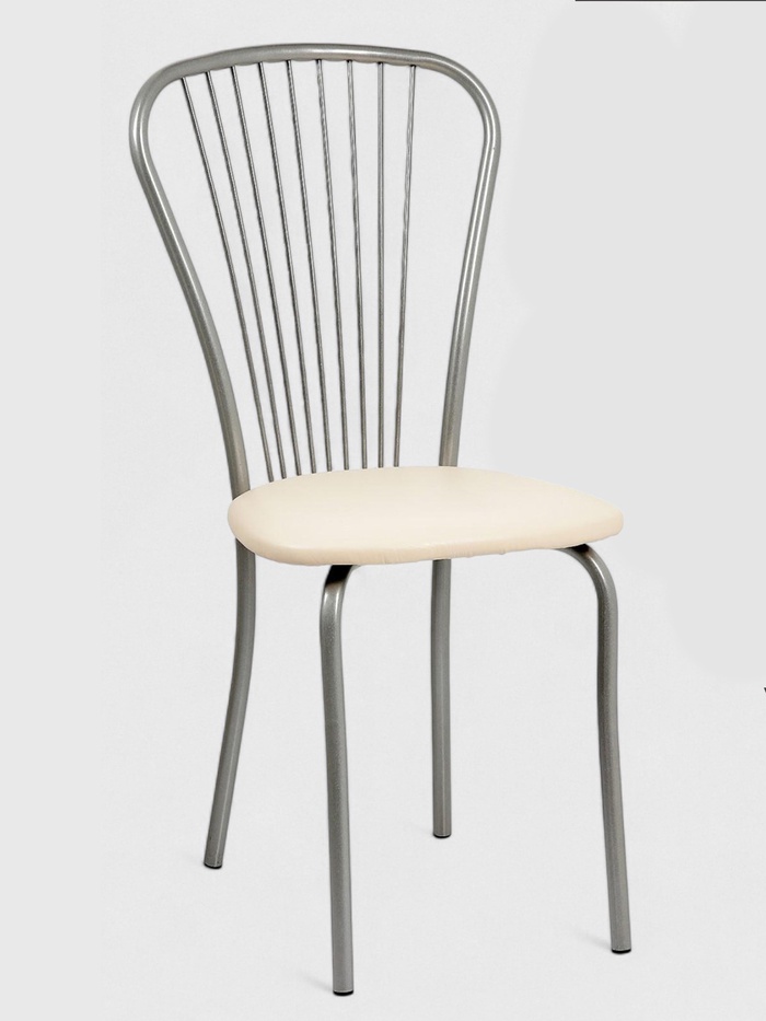 УЦЕНКА Стул "Лайт-1", Серебристый металлик/Молочный - Фото 1