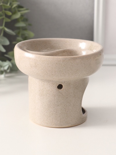 Аромалампа для эфирных масел «Меридиан», керамика, белый песок, 11.5×11.5×10 см