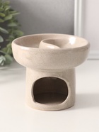 Аромалампа для эфирных масел «Меридиан», керамика, белый песок, 11.5×11.5×10 см - Фото 4